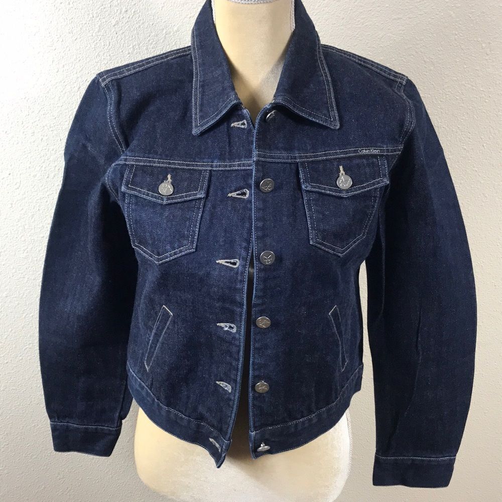 Vintage Calvin Klein Women Jeans Jacket Size M